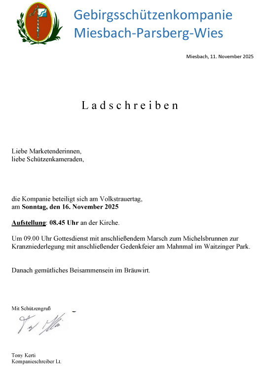 Ladschreiben Volkstrauertag Miesbach 2025