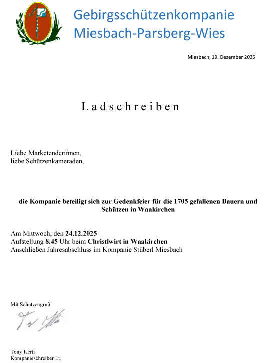 Ladschreiben Waakirchen 241225 2025