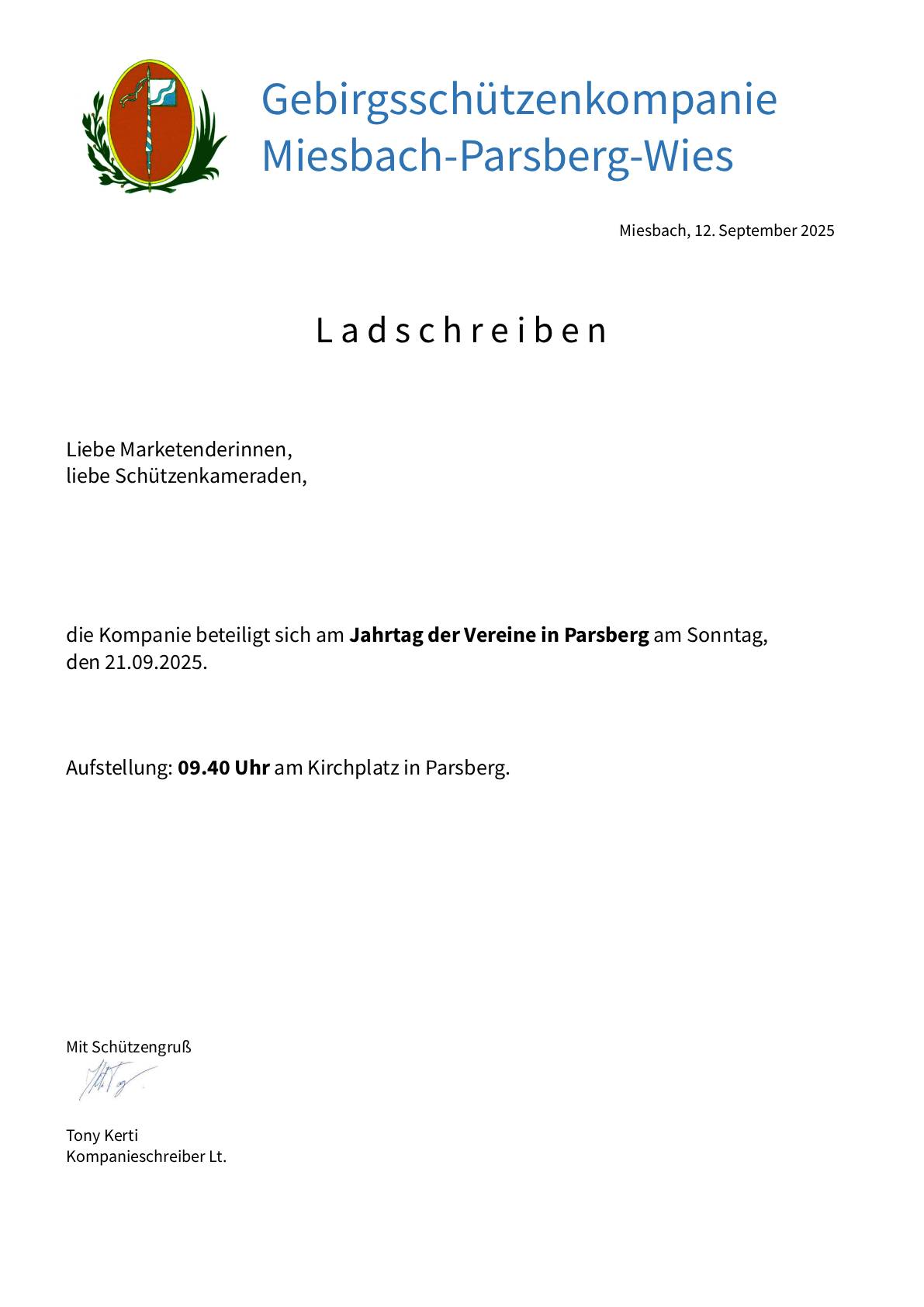 Parsberg Vereinstag 2025
