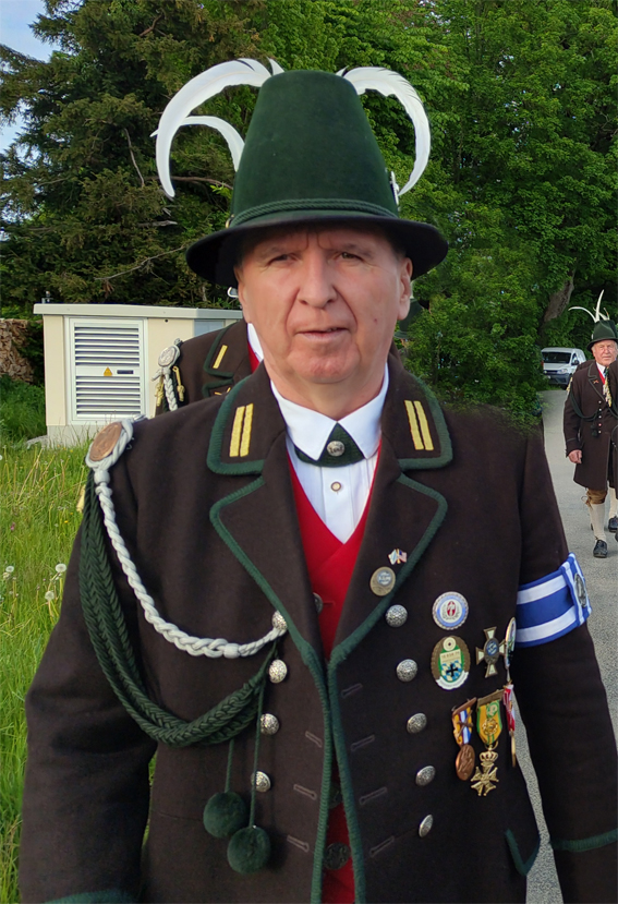 Franz Jablonsky, 1. Schützenmeister und Oberleutnant